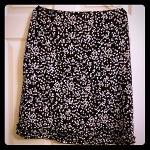 Black Skirt with Polka Dots